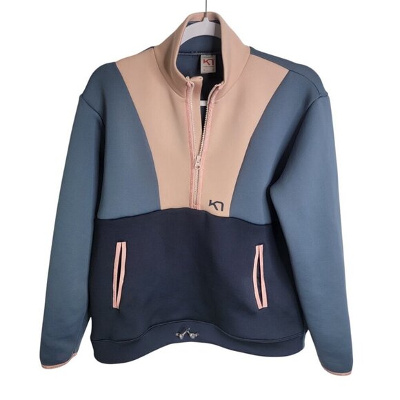 Kari Traa Colorblock Sanne Pullover Long Sleeve Pink Blue Medium Outdoor Ski - Picture 3 of 8